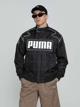 Puma - Archive Seasonal Unisex Black Oversized Fit Racer Jacket