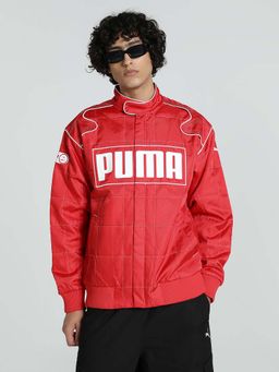 Puma - Archive Seasonal Unisex Red Oversized Fit Racer Jacket