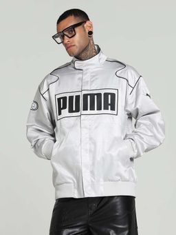 Puma - Archive Seasonal Unisex Grey Oversized Fit Racer Jacket
