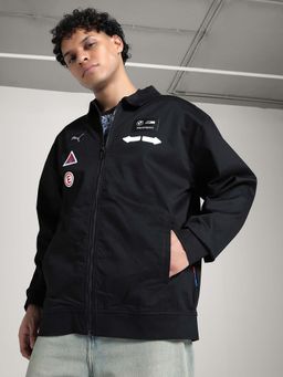 Puma - BMW M Motorsport Men Black Relaxed Fit Coach Jacket