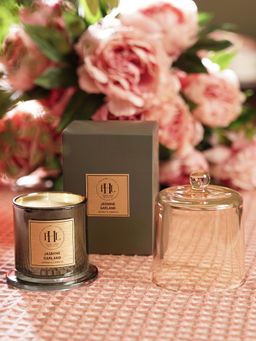 Pure Home + Living - Jasmine Garland Scented Candle with Cloche