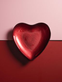 Pure Home + Living - Red Textured Glass Platter