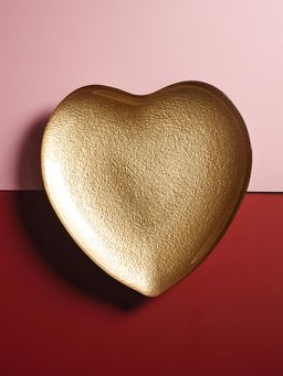 Pure Home + Living - Gold Textured Glass Platter