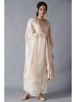 WISHFUL by W - Pink Floral Kurta & Straight Pant-dupatta (Set of 3)