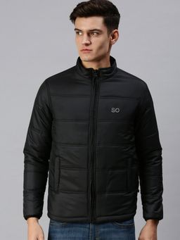 SHOWOFFFF - Men Casual Solid Black Jacket