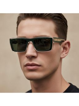 Vintage - Unisex Manchester Col 124 Polarised & UV Protection Green Lens Sunglasses (54)