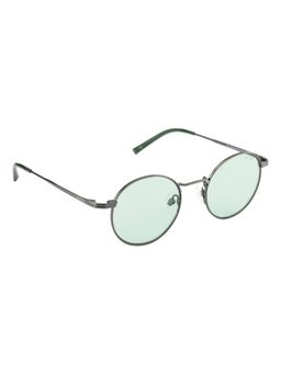 Opium Eyewear - Unisex UV Protection Round Green Lens Sunglasses (49)