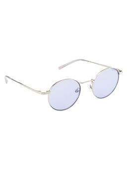 Opium Eyewear - Unisex UV Protection Round Purple Lens Sunglasses (49)