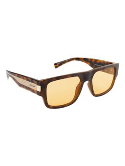Opium Eyewear - Men UV Protection Rectangle Orange Lens Sunglasses (54)