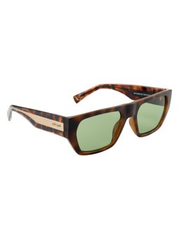 Opium Eyewear - Men UV Protection Rectangle Green Lens Sunglasses (55)