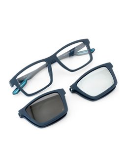 Opium Eyewear - Men Polarised & UV Protection Blue Lens Sunglasses With Magnetic Clip On (55)