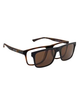 Opium Eyewear - Men Polarised & UV Protection Brown Lens Sunglasses With Magnetic Clip On (54)