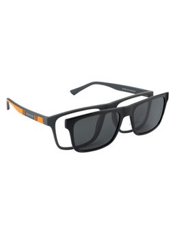 Opium Eyewear - Men Polarised & UV Protection Grey Lens Sunglasses With Magnetic Clip On (54)