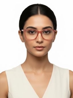 HASHTAG EYEWEAR - Unisex Focusly Red Full Rim Rectangle Computer Glasses (55)