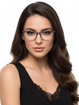 HASHTAG EYEWEAR - Unisex Focusly Grey Full Rim Rectangle Computer Glasses (55)