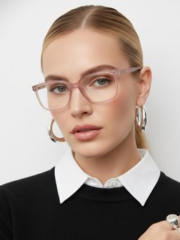 HASHTAG EYEWEAR - Unisex Focusly Pink Full Rim Rectangle Computer Glasses (55)