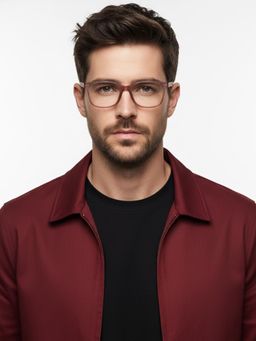 HASHTAG EYEWEAR - Unisex Nexeye Red Full Rim Rectangle Computer Glasses (53)