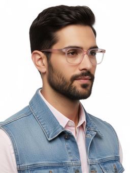 HASHTAG EYEWEAR - Unisex Nexeye Pink Full Rim Rectangle Computer Glasses (53)