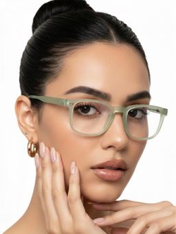 HASHTAG EYEWEAR - Unisex Bluarmor Green Full Rim Square Computer Glasses (50)