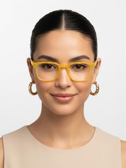 HASHTAG EYEWEAR - Unisex Bluarmor Orange Full Rim Square Computer Glasses (50)
