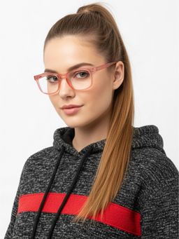 HASHTAG EYEWEAR - Unisex Bluarmor Red Full Rim Square Computer Glasses (50)