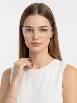 HASHTAG EYEWEAR - Unisex Bluarmor Clear Full Rim Square Computer Glasses (50)