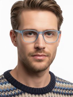 HASHTAG EYEWEAR - Unisex Bluarmor Blue Full Rim Square Computer Glasses (50)