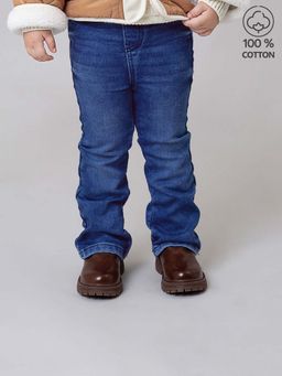 Hopscotch - Pure Cotton Slim Fit Wide Leg Jeans