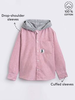 Hopscotch - Pure Cotton Hooded Shirt