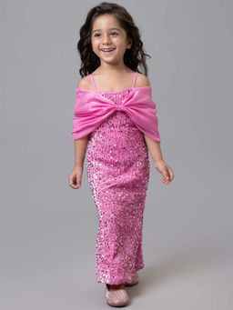 Hopscotch - Sequin Embellished Gown with Shawl (Set of 2)