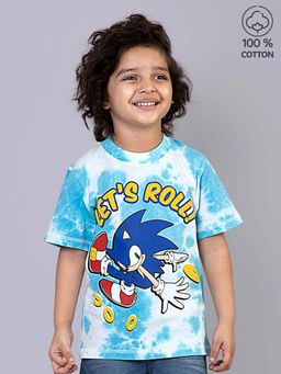 Hopscotch - Pure Cotton Sonic Print T-shirt