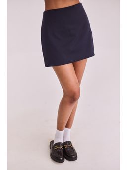 Urban Suburban - Navy Blue Satin Skirt