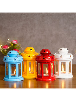 eCraftIndia - Set Of 4 Tea Light Holder Lantern