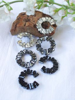 The Bling Girll - Ethnic Silver-Plated Artificial Drop Earrings