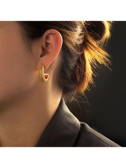 VIEN - Gold Anti-Tarnish Gold Plated Stud Earrings