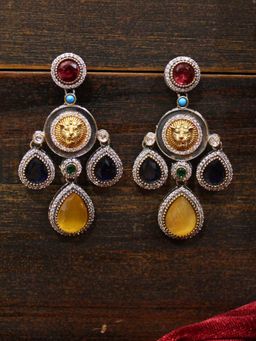 Spring Soul - Multistone Statement Lion Earrings