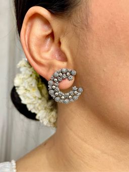 ISHKAARA - Oxidised Floral Earrings