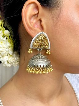 ISHKAARA - Oxidised Triangular Earrings