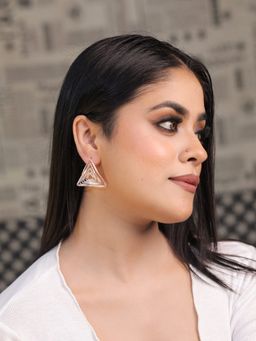 Kraft Smiths - Geoglam Gold Wire Triangle Earrings