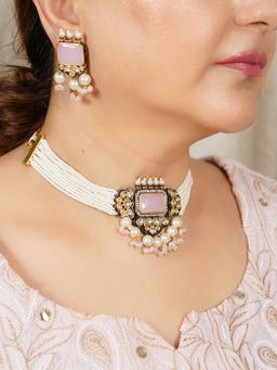 Kraft Smiths - Pearl and Powder Pink Jewellery Set