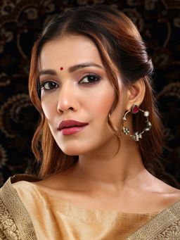 Ruby Raang Studio - Round Kundan Earrings