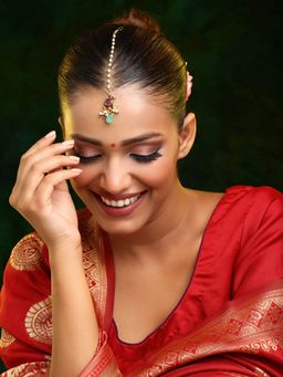 Ruby Raang Studio - Multi Kundan Maang Tikka