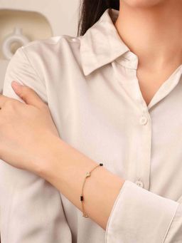 Soraya Luxe - 925 Silver Moissanite Diamond Mangalsutra Bracelet