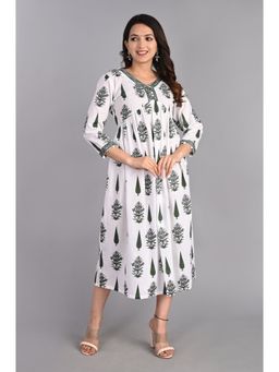 Do Dhaage - Floral Gathered A-Line Dress