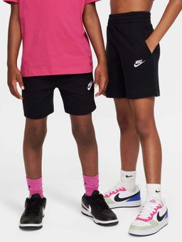Nike - Sportswear Club Big Kids Black 6 Knit Shorts