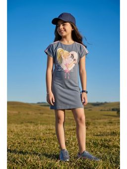 TINY GIRL - Barbie Graphic Printed Casual T-Shirt Dress
