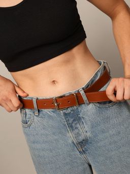 ONLY - Women Brown Solid Leather Belt