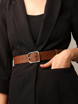 ONLY - Women Brown Solid Leather Belt