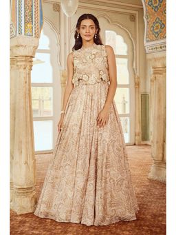 Nikita Vishakha - Beige Flap Gown