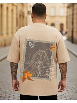 Bewakoof - Ginger Root Brown 360 Nostalgia Graphic Printed Oversized Plus Size T-Shirt